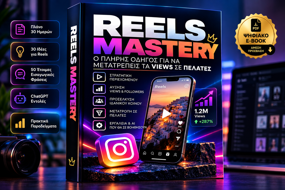 REELS MASTERY — Ο Πλήρης Οδηγός για να Μετατρέπεις τα Views σε Πελάτες